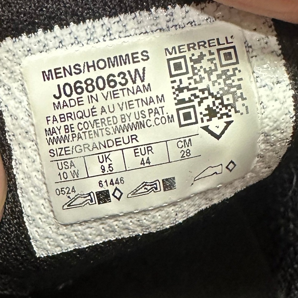 Merrell Morpholite Shoes Mens 10 Wide Black Trail Road Running Athletic Sneakers - Picture 15 of 16